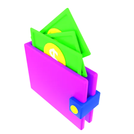 Carteira de dinheiro  3D Icon