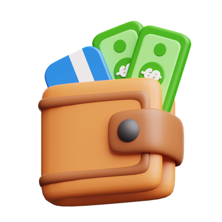 Carteira de dinheiro  3D Icon