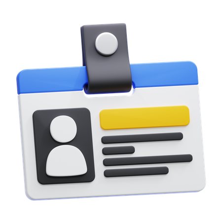 Carteira de identidade  3D Icon
