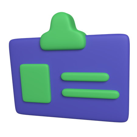Carteira de identidade  3D Icon