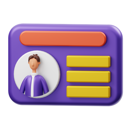 Carteira de identidade  3D Icon
