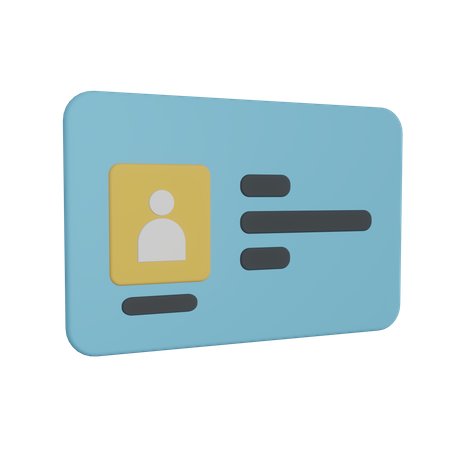 Carteira de identidade  3D Icon