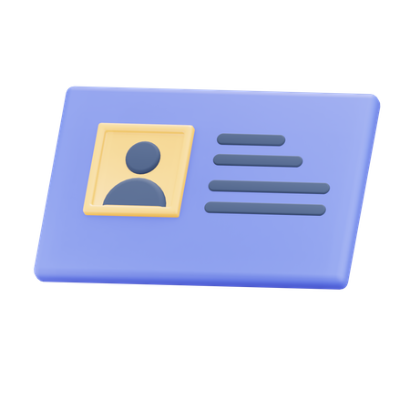 Carteira de identidade  3D Icon