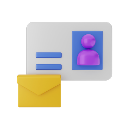 Carteira de identidade  3D Icon