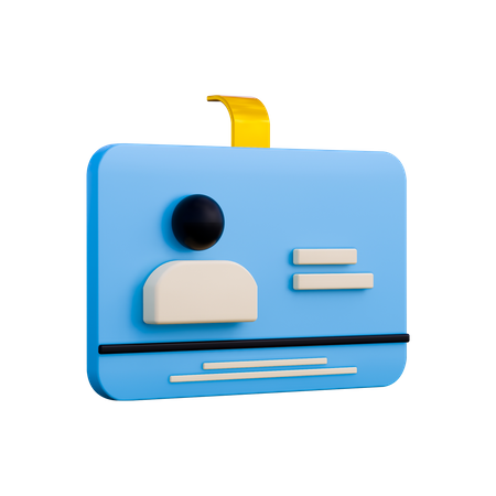 Carteira de identidade  3D Icon