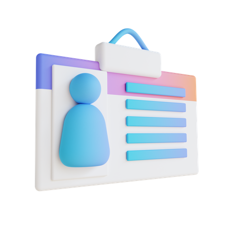 Carteira de identidade  3D Icon