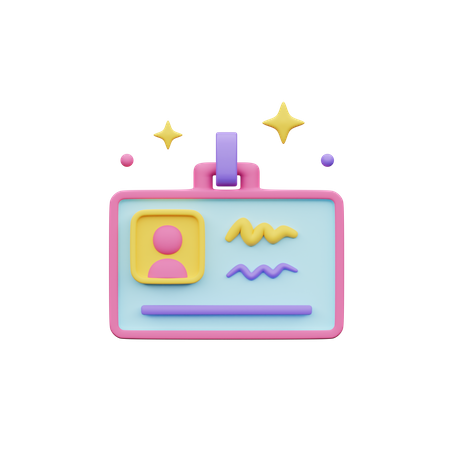Carteira de identidade  3D Icon
