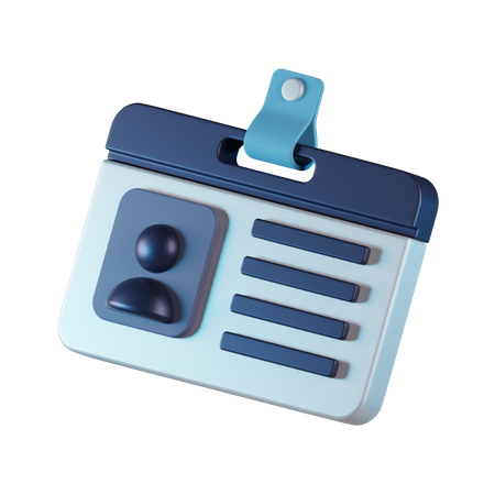Carteira de identidade  3D Icon