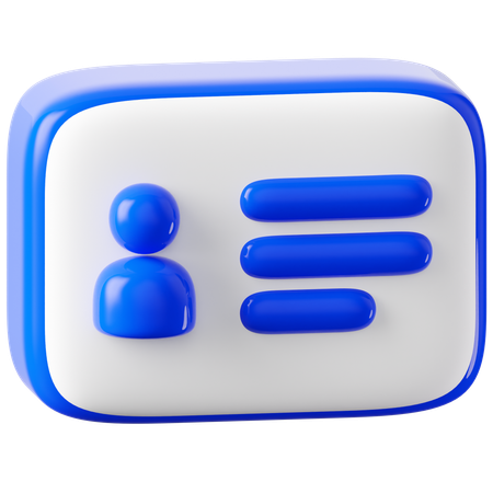 Carteira de identidade  3D Icon