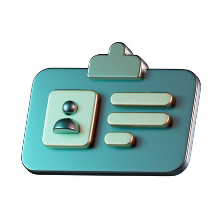 Carteira de identidade  3D Icon