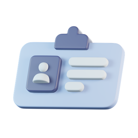 Carteira de identidade  3D Icon