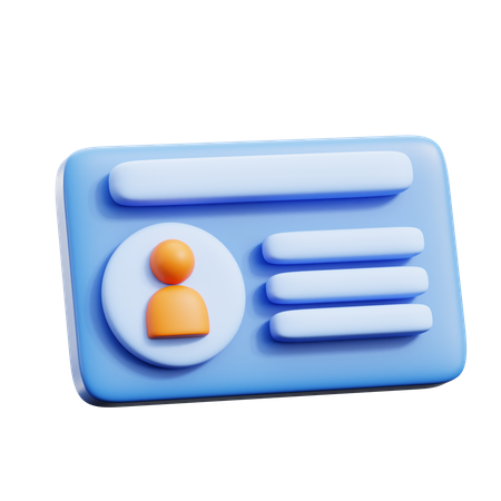 Carteira de identidade  3D Icon