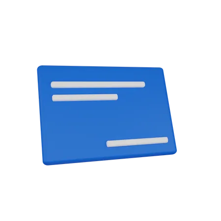 Cartão de identidade  3D Icon