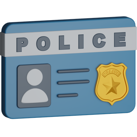 Carteira de identidade da polícia  3D Icon