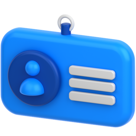 Carteira de identidade de funcionário  3D Icon