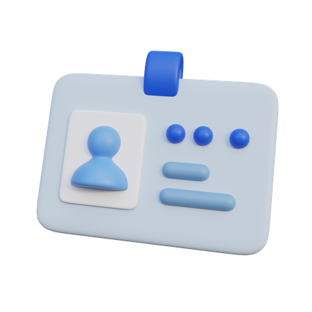 Carteira de identidade de funcionário  3D Icon
