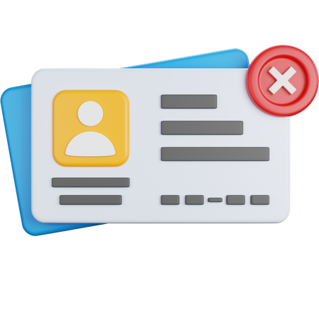 Carteira de identidade não verificada  3D Icon