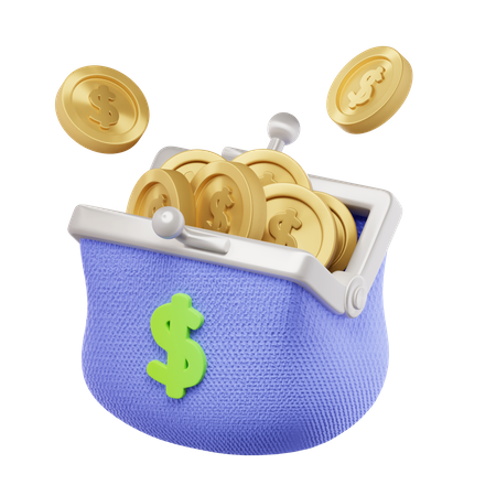 Carteira de moedas  3D Icon