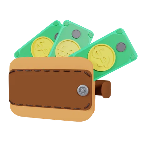 Carteira de dinheiro  3D Icon