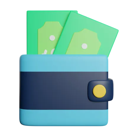 Carteira Dinheiro Dinheiro 3D Icon