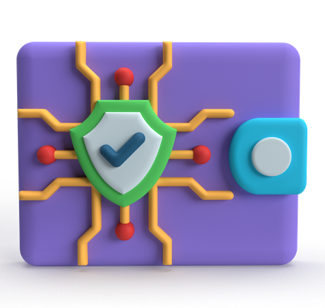 Carteira eletrônica  3D Icon