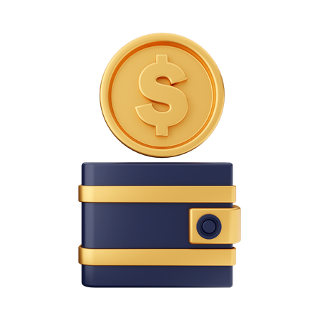 Carteira de moedas  3D Icon