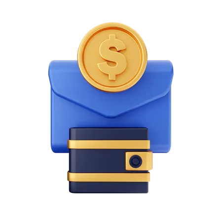Carteira de moeda de dólar  3D Icon
