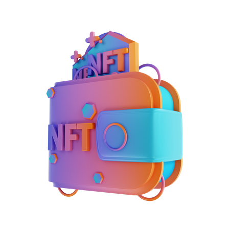 Carteira nft  3D Illustration