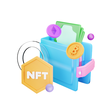 Carteira nft  3D Icon