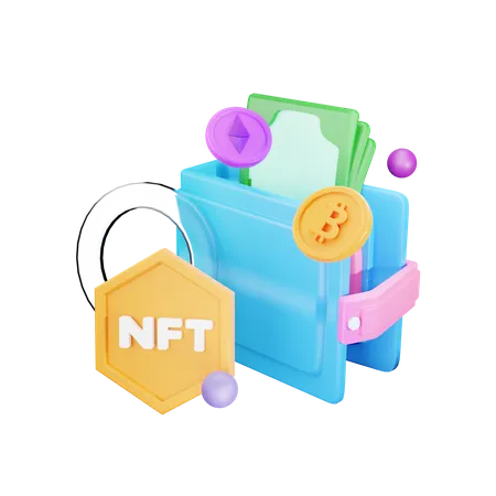 Carteira nft  3D Icon