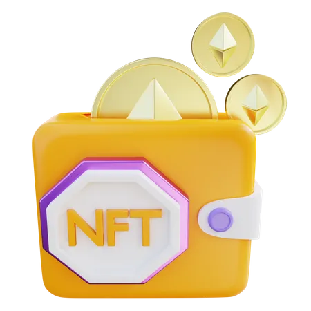 Carteira digital nft  3D Icon