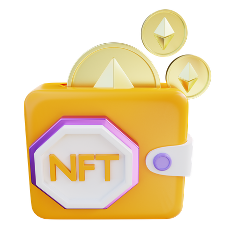 Carteira digital nft  3D Icon