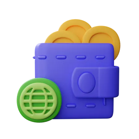 Carteira on-line  3D Icon