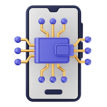 Carteira smartphone  3D Icon