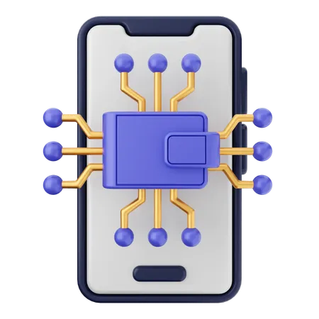 Carteira smartphone  3D Icon