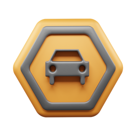 Señal de auto  3D Icon