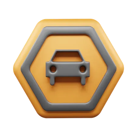 Señal de auto  3D Icon