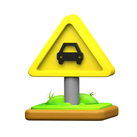 Señal de auto  3D Icon