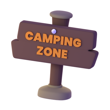 Cartel de camping  3D Icon