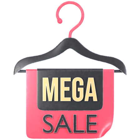 Cartel de mega venta  3D Icon