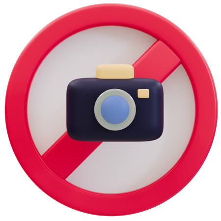 Señal de No se permiten fotografías  3D Icon