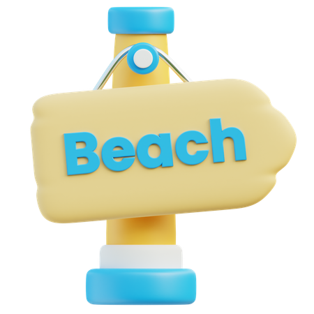 Signo de playa  3D Icon