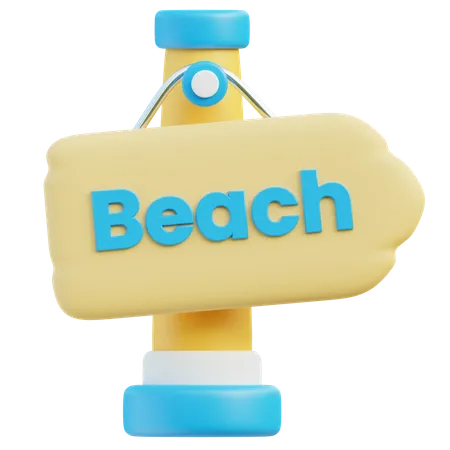 Signo de playa  3D Icon