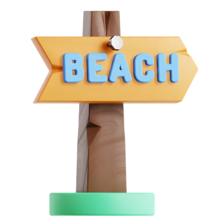 Signo de playa  3D Icon