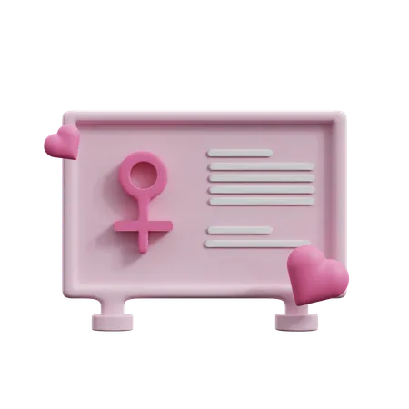 Cartelera del Día de la Mujer  3D Icon