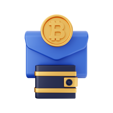 Cartera de bitcoins  3D Icon