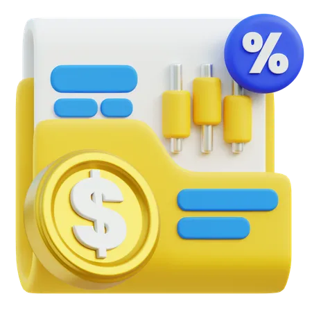 Cartera financiera  3D Icon