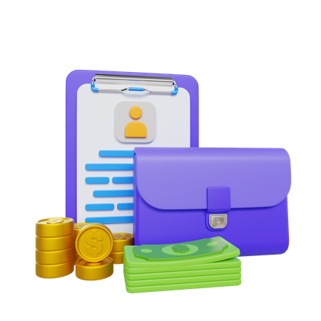 Cartera financiera  3D Icon