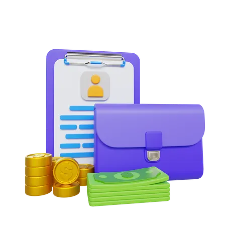 Cartera financiera  3D Icon