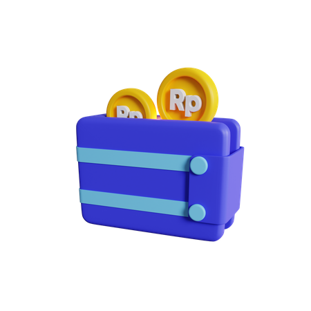 Billetera rupia  3D Icon